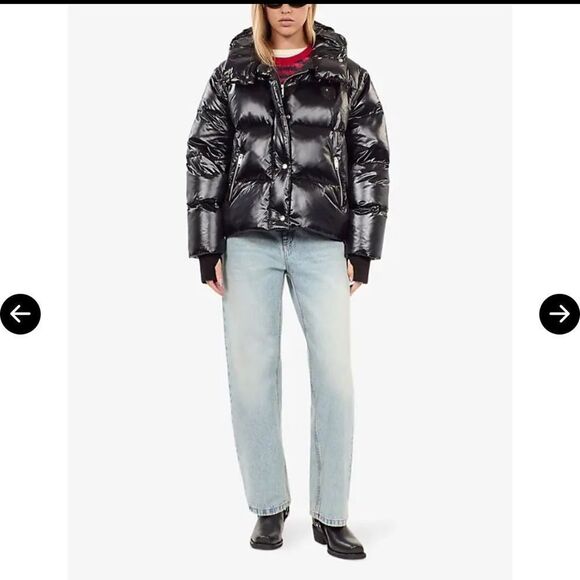 $715 The Kooples Detachable-Sleeve Hooded Padded Shell-Down Jacket Puffer NWT Sm - Picture 2 of 13